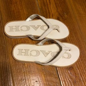 Coach white ‘Dixie’ flip flops
